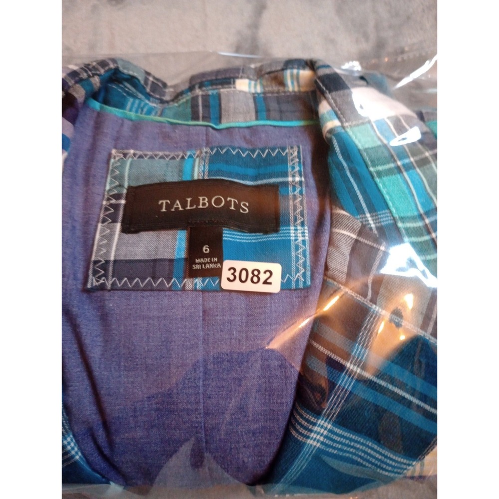 Talbots Summer Madras Patchwork Plaid Blazer Wome… - image 15